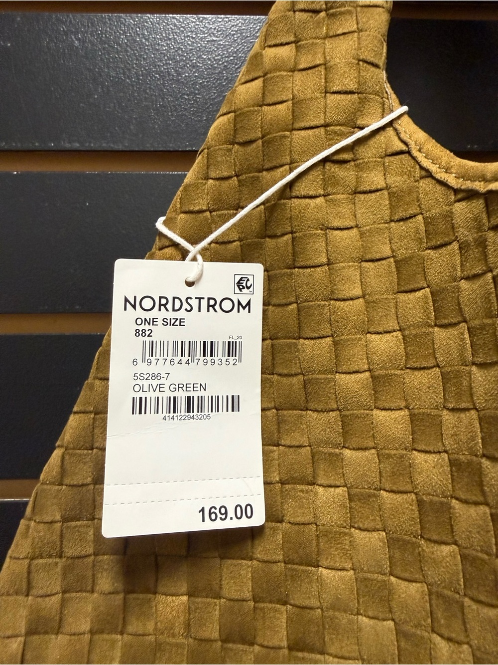 JW Pei Laura Woven Hobo Bag Olive Green Camel Faux Suede NWT - Picture 3 of 8
